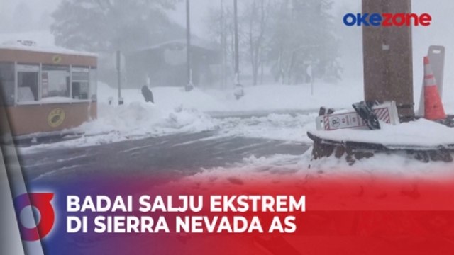 Hujan Salju, Resor Ski ditutup di Siera Nevada, AS