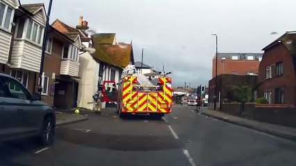 Firefighters in Hastings Old Town
