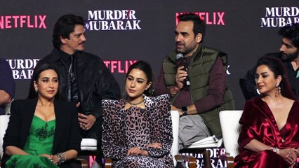 Sara-Karisma and other ‘Whodunit Suspects’ at Murder Mubarak Trailer Launch