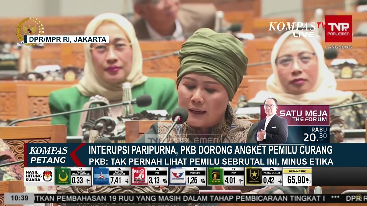 PKB Dorong Angket Pemilu Curang SAAT Interupsi Paripurna, Begini Sanggahan Gerindra