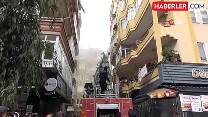 Alanya'da apartman dairesinde yangın paniği