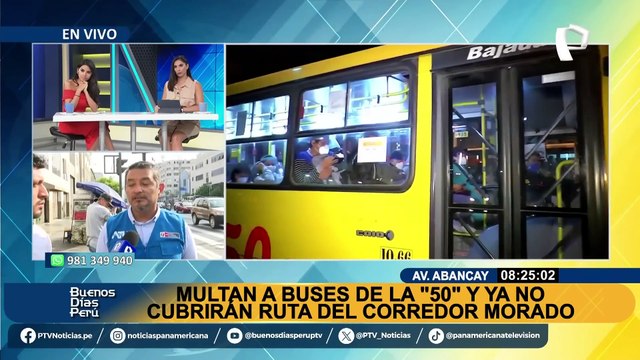 ATU retira autorización a ‘La 50’ para cubrir ruta del Corredor Morado: esta fue la razón