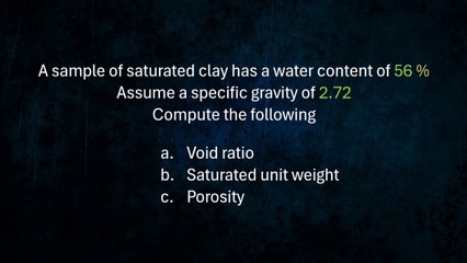 CE Board HGE Problem 9 (Hydraulics and Geotechnical Engineering) - CE May 2019