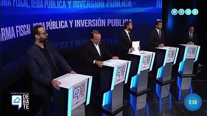 Parte de los intercambios en el debate de candidatos a senadores por el DN.