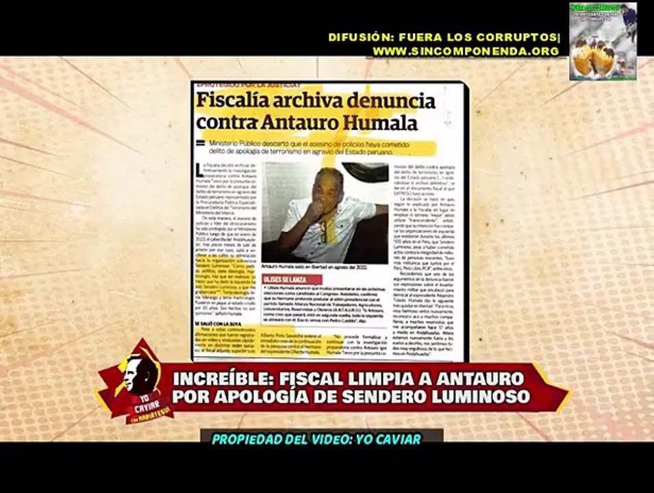 FISCALÍA LIMPIA A ANTAURO