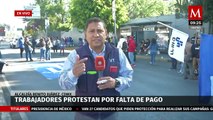 Trabajadores de la UPN protestan por falta de pago en alcaldía Benito Juárez, CDMX