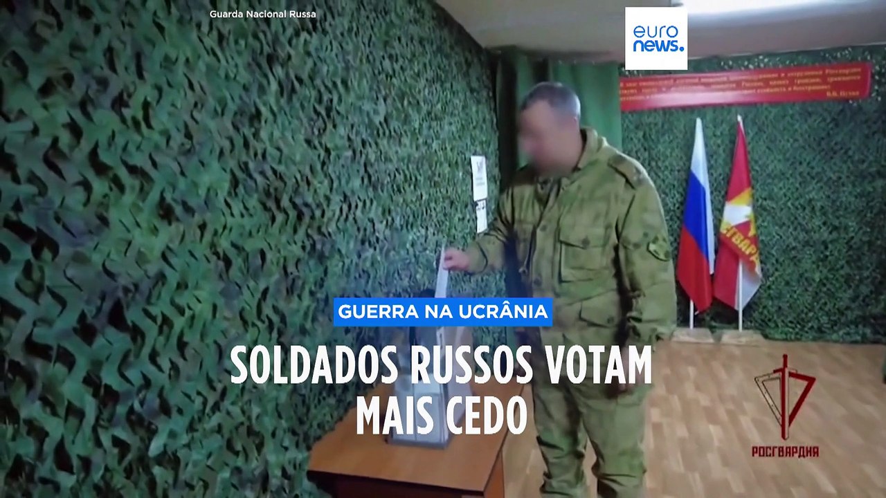 Soldados russos votam nos territórios ocupados da Ucrânia