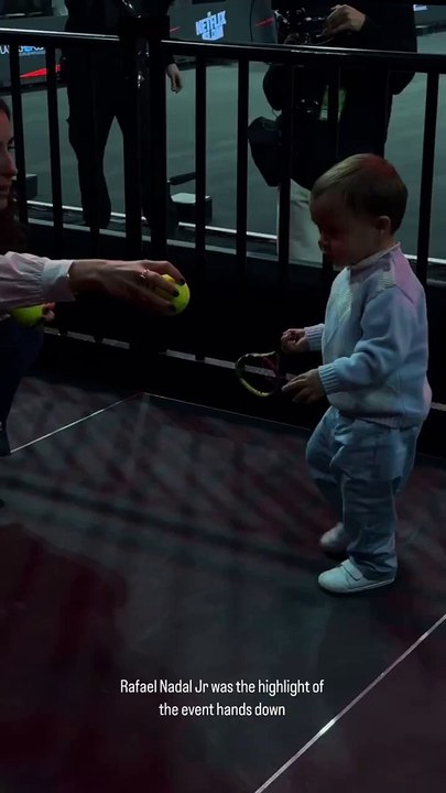 El hijo de Nadal ya juega al tenis