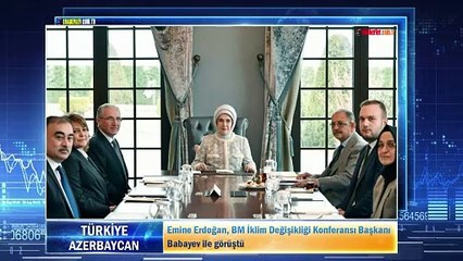 Emine Erdoğan, BM İklim Değişikliği Konferansı Başkanı  Babayev ile görüştü
