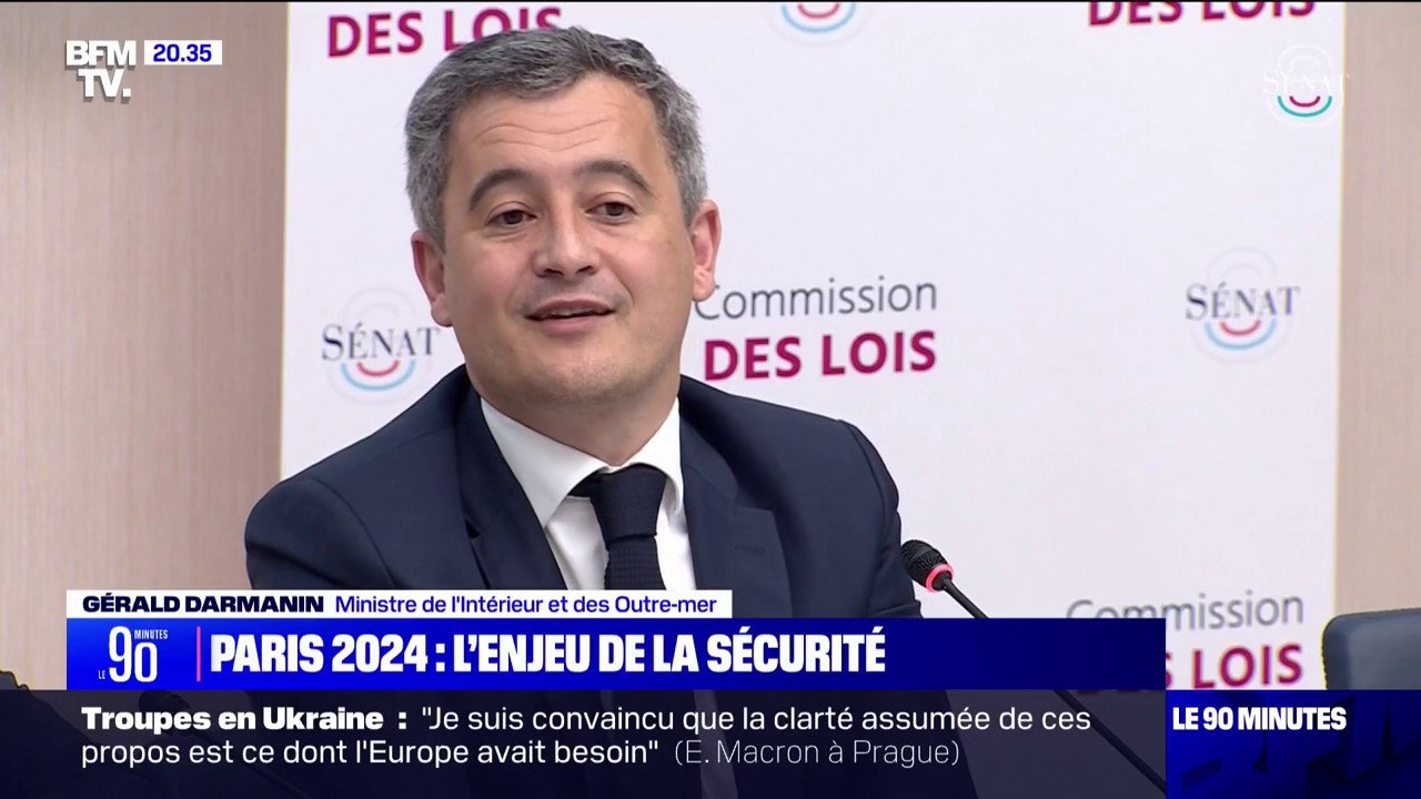 Cérémonie d'ouverture des JO: la sécurisation des quais de la Seine représentera "quatre stades de France à gérer en ordre public et en flux", selon Gérald Darmanin