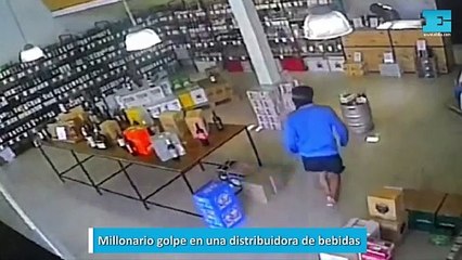 Millonario golpe en una distribuidora de bebidas