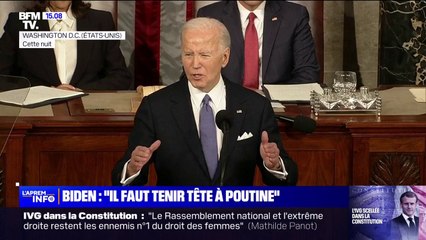 Discours sur l'état de l'Union: "Nous devons tenir tête à Poutine" déclare Joe Biden