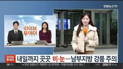[날씨] 내일까지 곳곳 비·눈…남부지방 강풍 주의