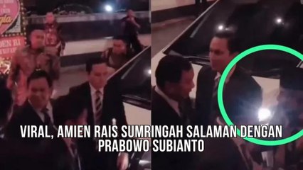 Viral Video Amien Rais Terlihat Sumringah Bersalaman Dengan Prabowo Subianto Dalam Suatu Acara