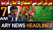 ARY News 7 AM Headlines 6th March 2024 | PTI announces protest against ECP on Sunday