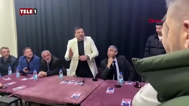 YRP adayı Davut Güloğlu mikrofonu fırlattı, vatandaşla tartıştı