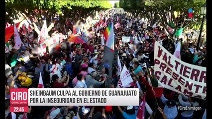 Claudia Sheinbuam culpa al gobierno de Guanajuato por la inseguridad del estado