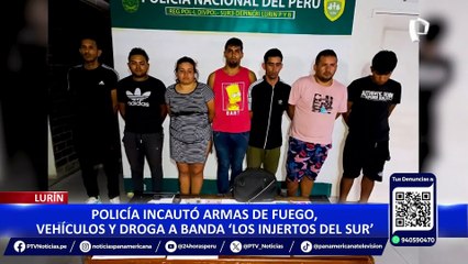 'Los injertos del sur': cae banda dedicada a la extorsión con armas de fuego y droga en Lurín