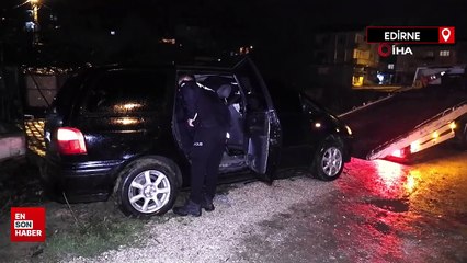 Edirne'de 20 kilometrelik kovalamaca kazayla son buldu