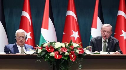 Скачать видео: Cumhurbaşkanı Erdoğan, Filistin Devlet Başkanı Abbas ile ortak basın toplantısı gerçekleştirdi