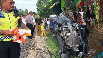 Detik-Detik Mobil Terseret Kereta Api Terekam CCTV, Keluarga Korban Minta Pos Jaga Diaktifkan