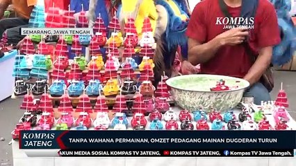 Tanpa Wahana Permainan, Omzet Pedagang Mainan Dugderan Turun