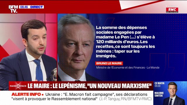 Il a menti aux Français : Jean-Philippe Tanguy dénonce la politique économique de Bruno Le Maire