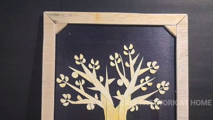 how to create ice cream stick wall hanging photo frame