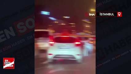 Beylikdüzü’nde trafikte tartıştıkları sürücünün camını kırdılar