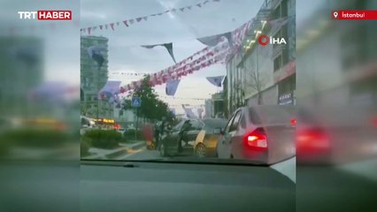 Tartıştığı sürücünün aracına defalarca çarptı