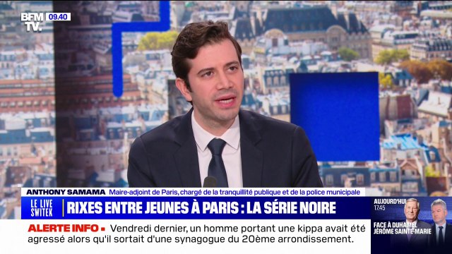 Rixes entre jeunes à Paris: On voit depuis trois, quatre ans des rixes qui se multiplient , affirme Anthony Samama, maire-adjoint de Paris