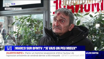 Agression antisémite dans le 20e arrondissement de Paris: "Je vais un peu mieux", affirme Marco