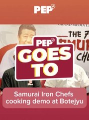 Samurai Iron Chefs cooking demo at Botejyu | PEP Goes To