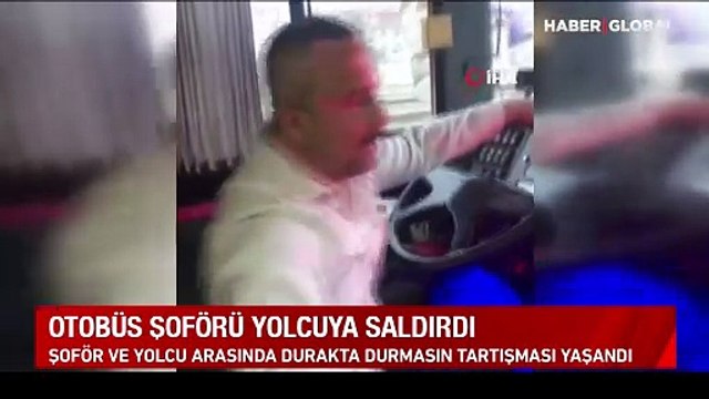 Seyir halindeki otobüste durağa girmedin kavgası! Otobüs şoförü yolcuya saldırdı