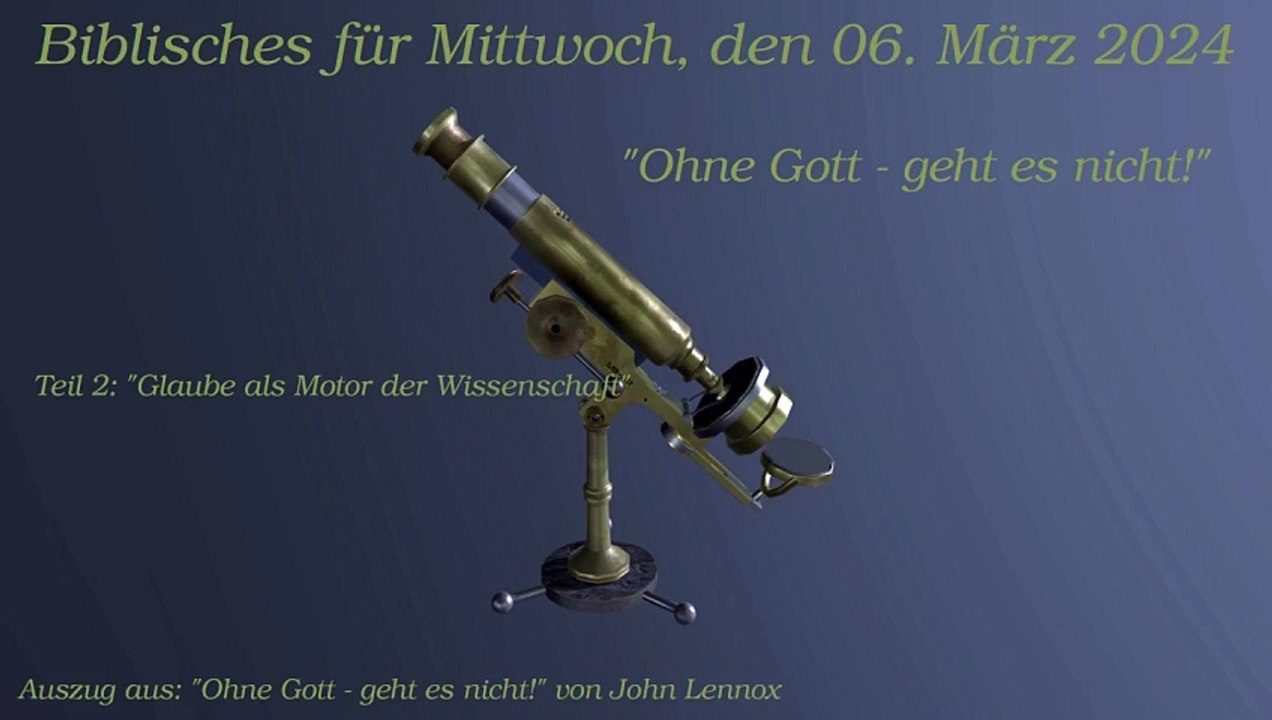 Biblisches für Mittwoch, den 06. März 2024