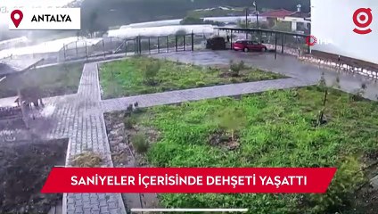 Antalya’da hortum kamerada: Saniyeler içerisinde dehşeti yaşattı
