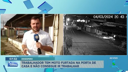 Trabalhador tem moto furtada em frente de casa