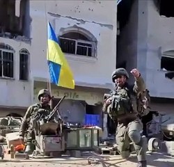 Ukrayna askerleri Gazze'de görüntülendi!