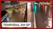 Forte chuva deixa ruas e estações do metrô alagadas em São Paulo