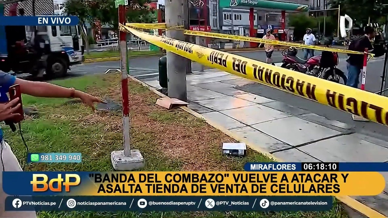 'Banda del combazo' vuelve atacar: asaltan conocida tienda de celulares en Miraflores