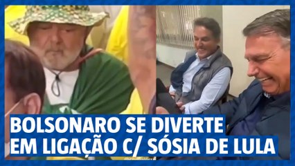 Bolsonaro faz ligação em vídeo com sósia de Lula