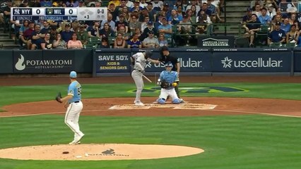 Marwin Gonzalez gets hit on the head on throw