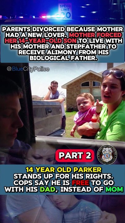 Parker New Part 2 ,  14 year old Parker stands up for his rights. Cops say he is free to go with his dad, instead of mom #police #cops #FBI