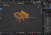 Blender My Assets Table bench and floor plane Download