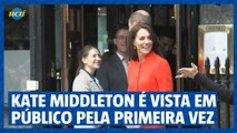 Kate Middleton é vista em público pela primeira vez