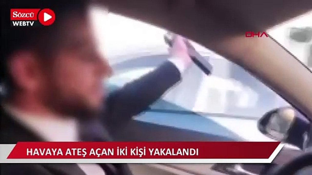 Ümraniye'de düğün konvoyunda havaya ateş açan iki kişi yakalandı
