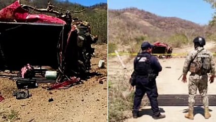 Mina terrestre destrozó una camioneta de campesinos
