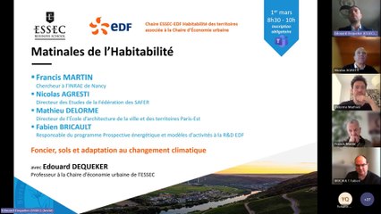 #1 Matinales de l'Habitabilité - Foncier, sols et adaptation au changement climatique - 01/03/2024