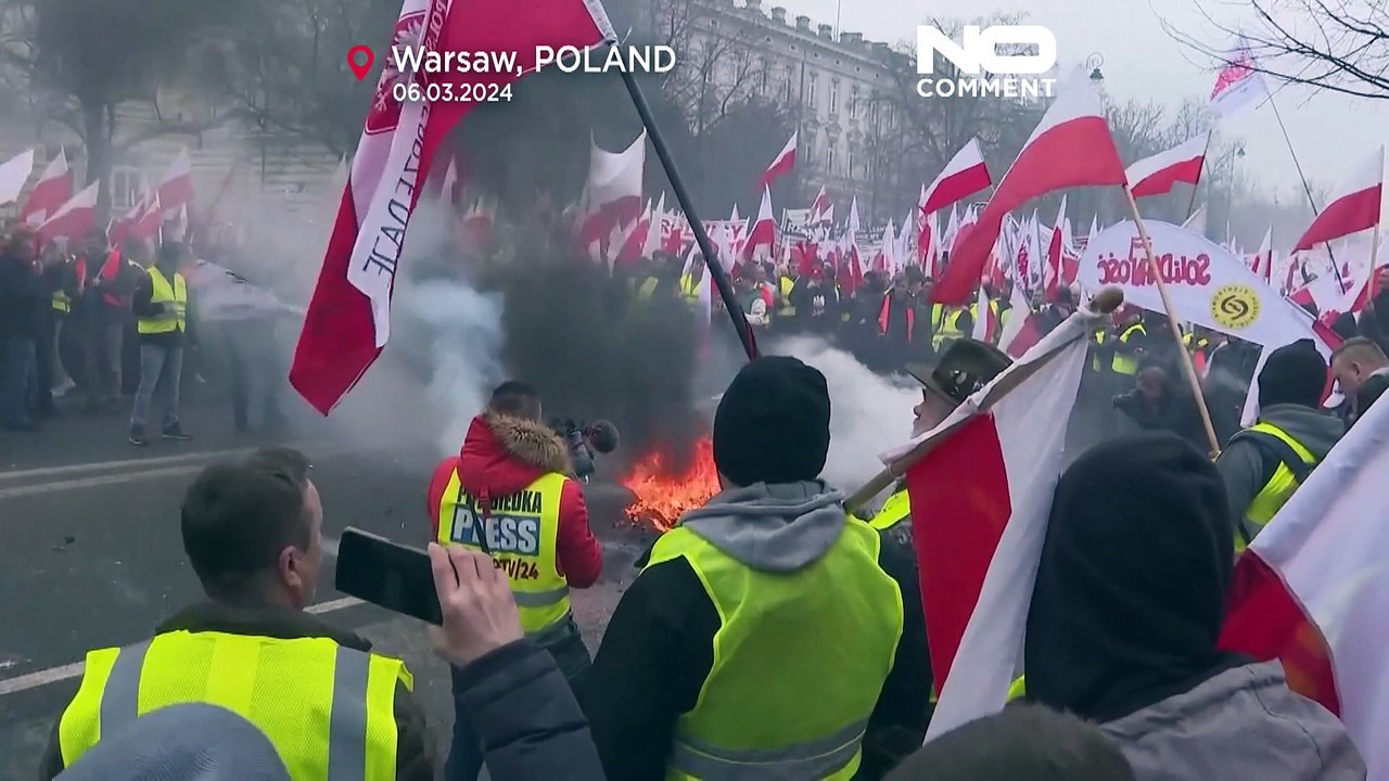 Gewalt bei Bauernprotest in Warschau