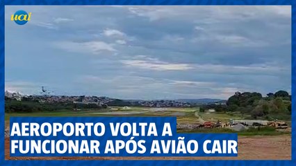 Aeroporto da Pampulha volta a funcionar após queda de avião